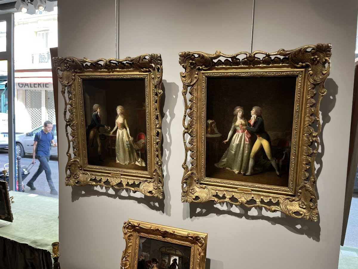 Jean-simon Fournier (late 18th Century) The Bouquet Offered And The Bouquet Accepted-photo-8