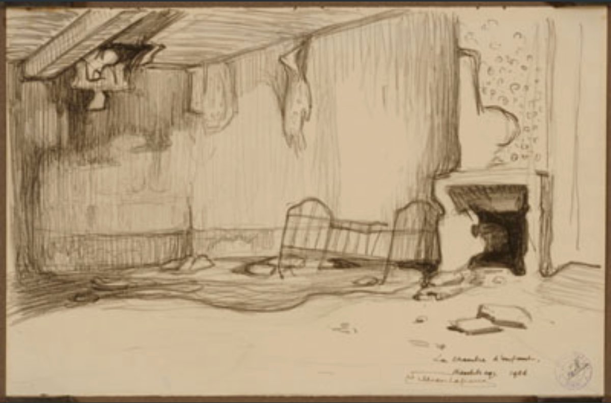 William Laparra (1873-1920) The Nursery In 1916, Hautebraye (aisne) Great War-photo-1