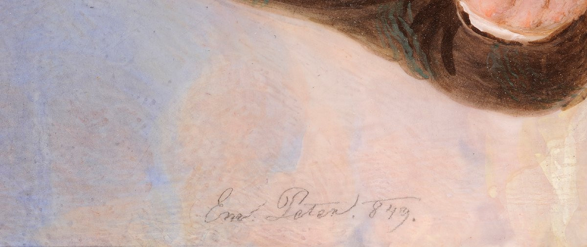 Emmanuel Peter (1799-1873) Portrait de dandy au cigare Autriche Vienna-photo-1