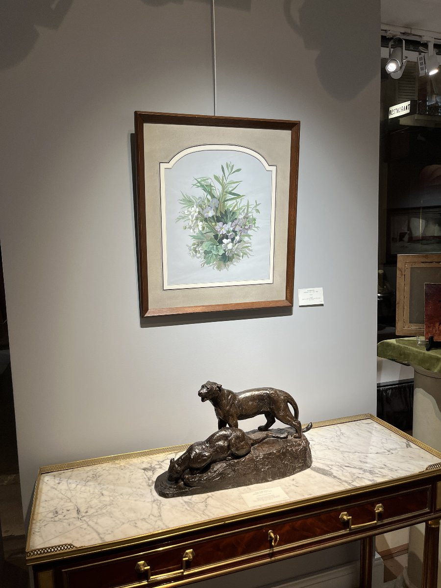 Jean Benner (1836-1906) Floral Composition Flowers-photo-3