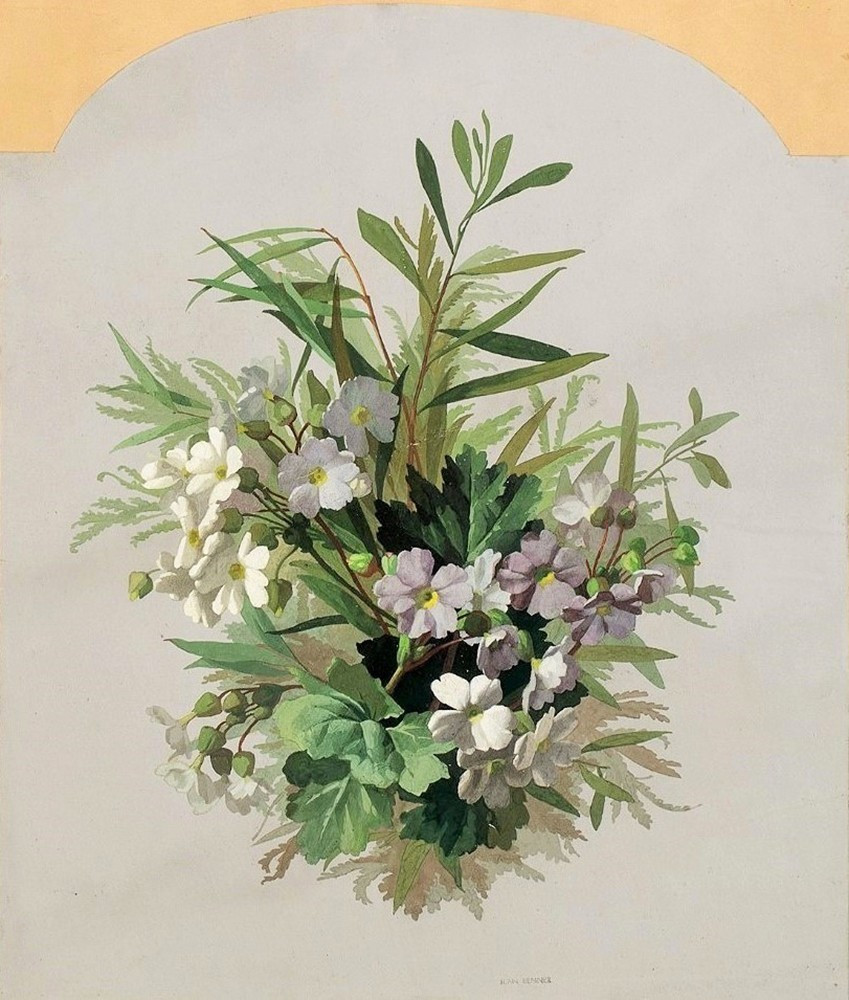 Jean Benner (1836-1906) Floral Composition Flowers
