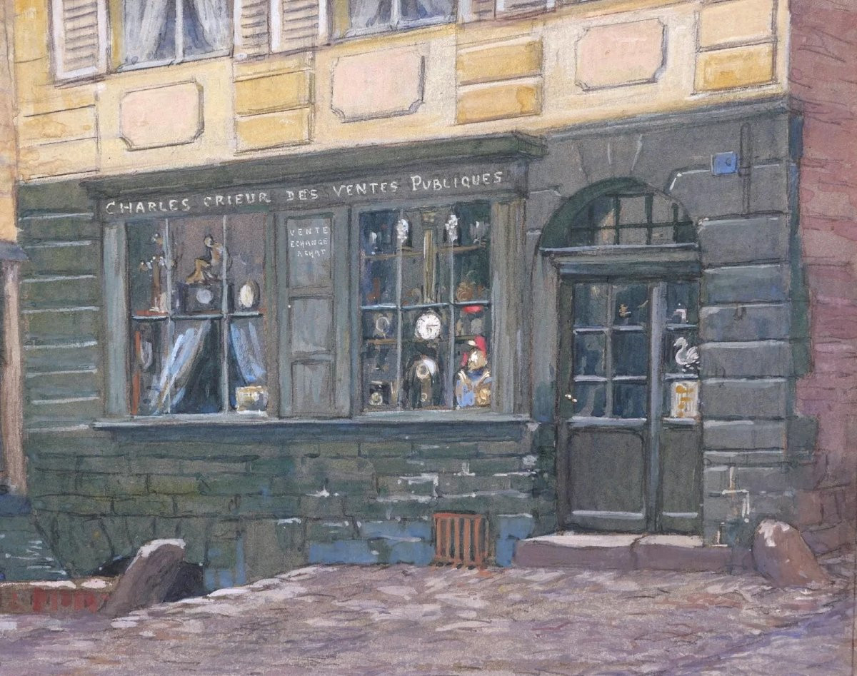 Albert Lechat (1863-1918) The Town Crier's Shop In Arras-photo-4