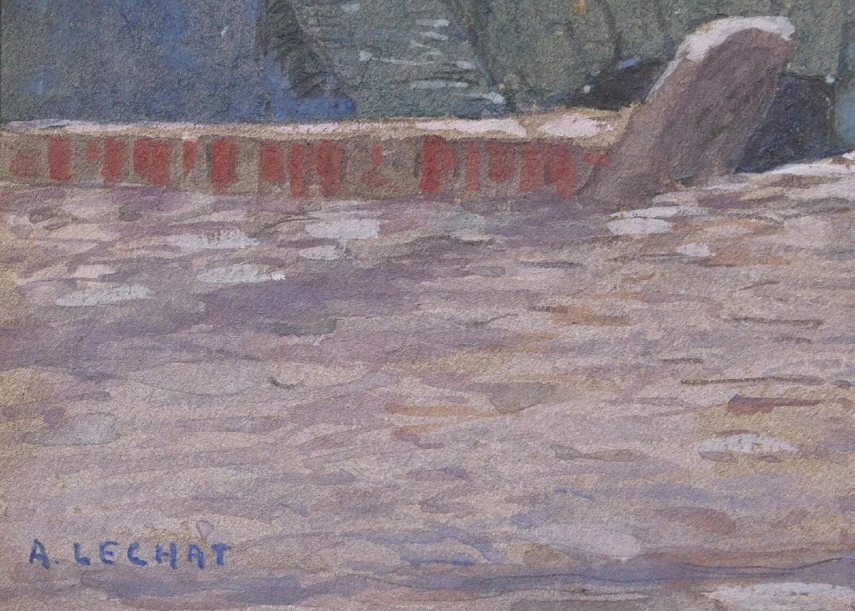 Albert Lechat (1863-1918) The Town Crier's Shop In Arras-photo-1