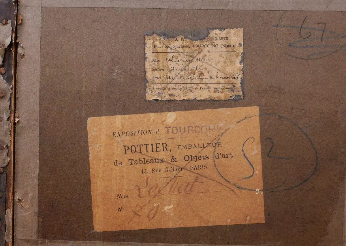 Albert Lechat (1863-1918) The Town Crier's Shop In Arras-photo-2