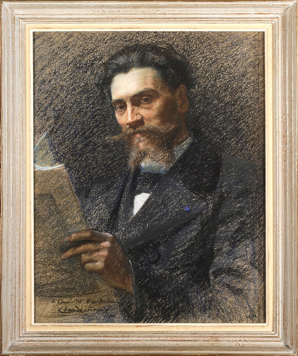 Claude Firmin (1864-1944) Portrait de l’industriel et mécène Arthur Fontaine Avignon-photo-2