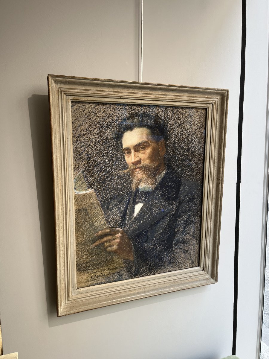 Claude Firmin (1864-1944) Portrait de l’industriel et mécène Arthur Fontaine Avignon-photo-4