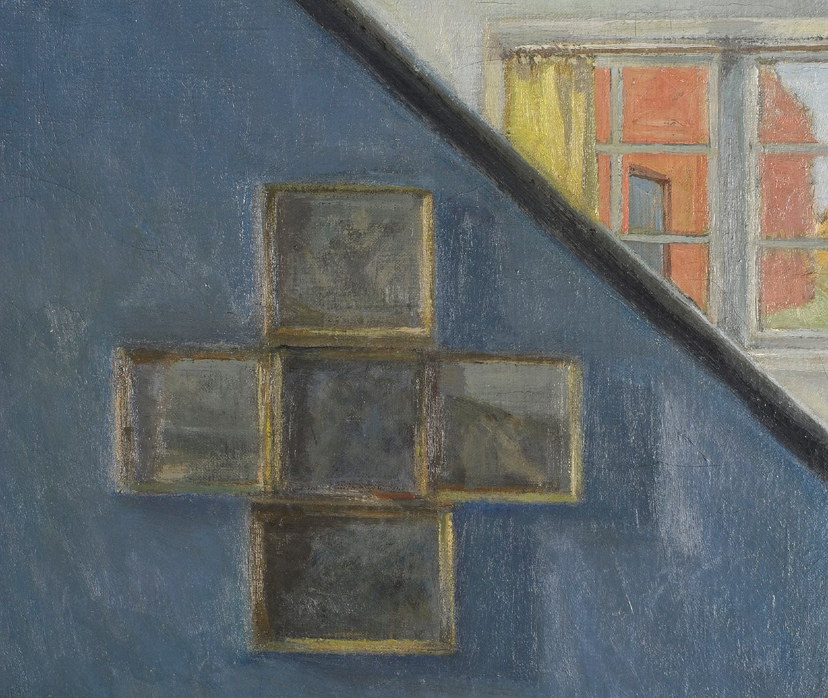 Eiler Carl Sørensen (1869-1953) Intérieur à l’escalier Danemark-photo-3