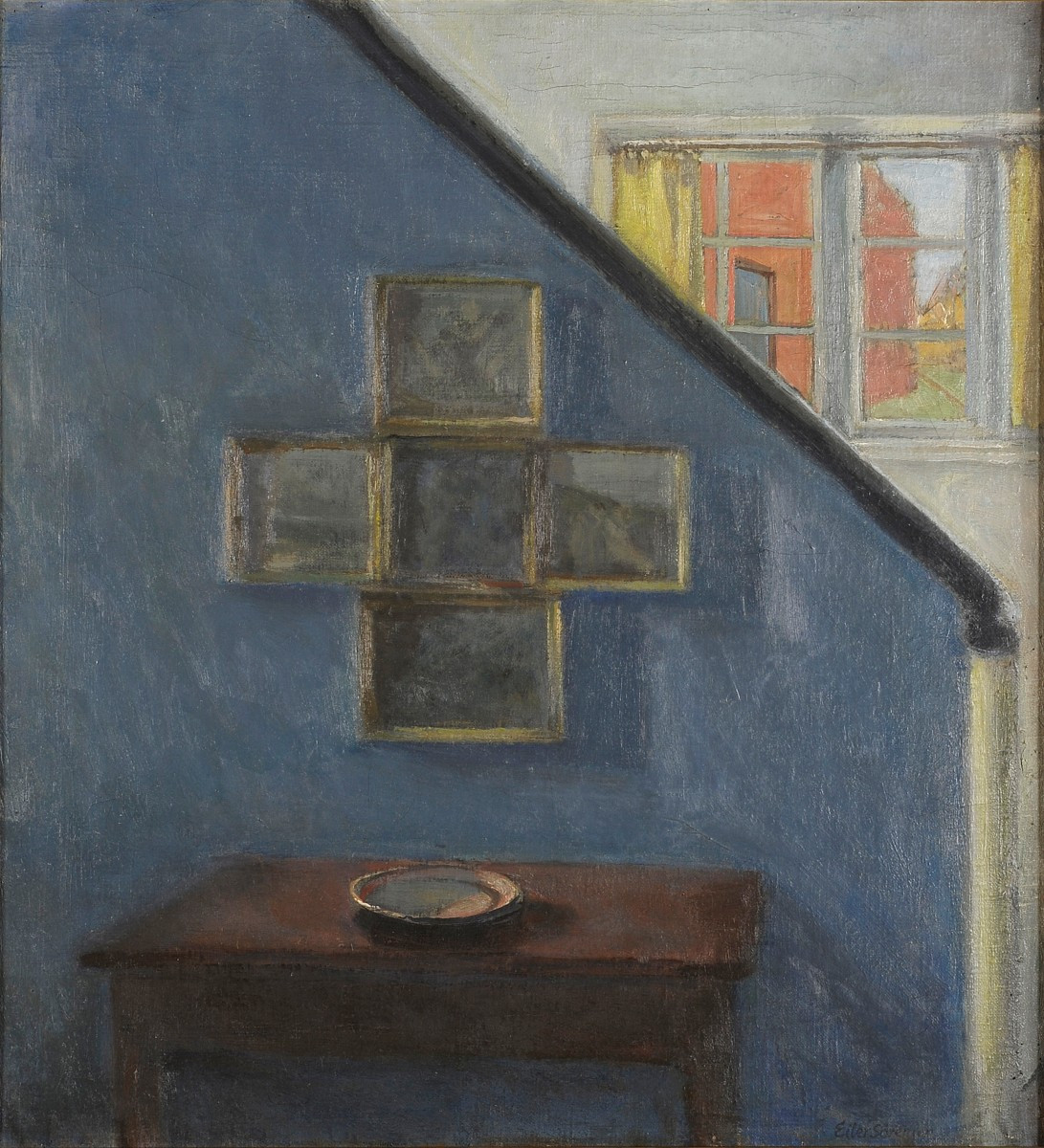 Eiler Carl Sørensen (1869-1953) Intérieur à l’escalier Danemark
