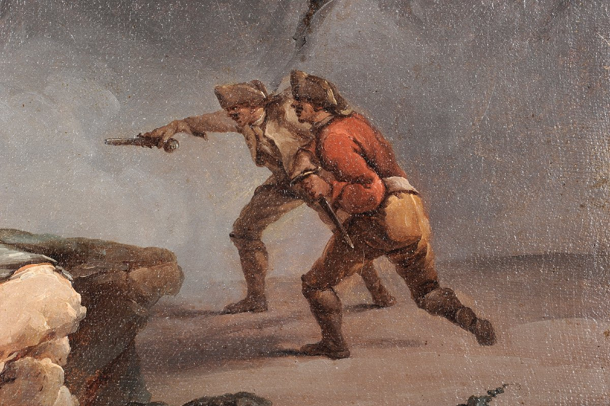 Batailles de brigands - Attribué à Jacques Bertaux (c.1745-1818)-photo-3