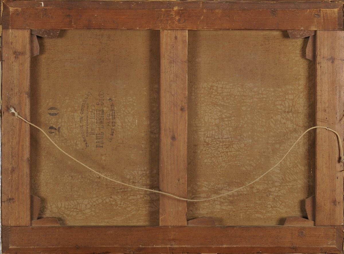 Henri Saintin (1846-1899) Sunset At Cernay La Ville Or The Return Of The Geese-photo-3