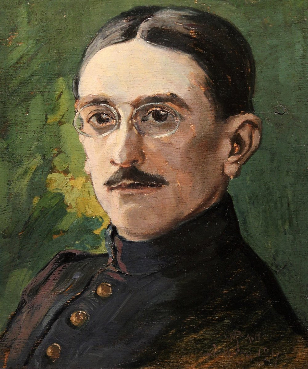 Marcel Bach (1879-1950) Self-portrait In Captivity In Limburg 1917 Bordeaux War-photo-2