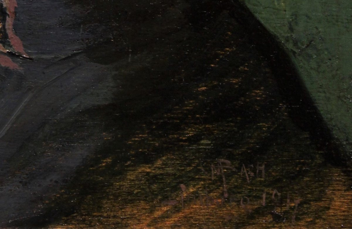 Marcel Bach (1879-1950) Self-portrait In Captivity In Limburg 1917 Bordeaux War-photo-4