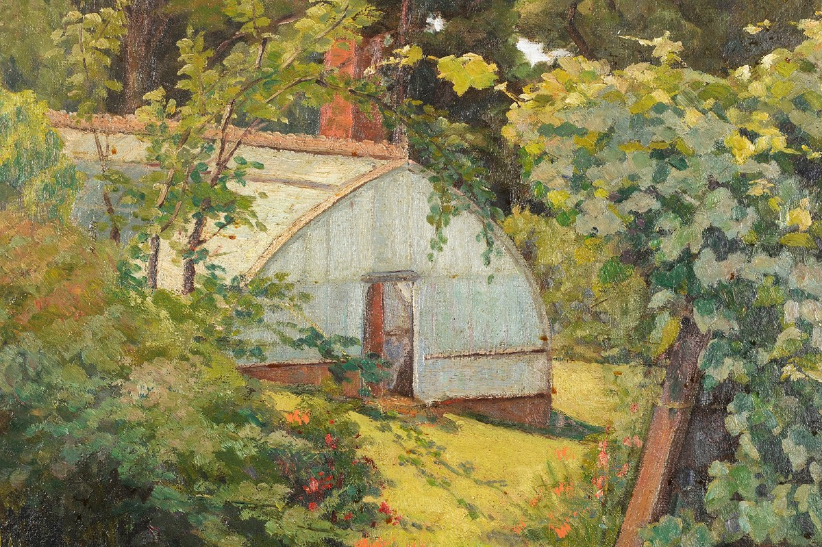 Wilhelmine Pio-olesen (1881-1963) L’entrée De La Serre - Danmark-photo-2