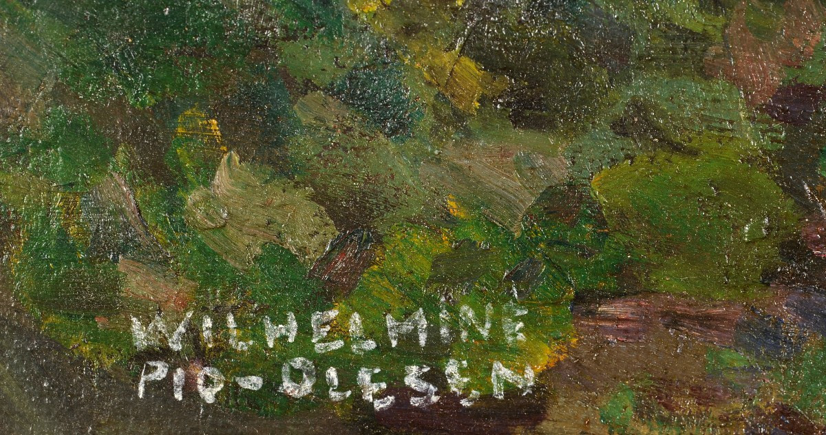 Wilhelmine Pio-olesen (1881-1963) L’entrée De La Serre - Danmark-photo-4