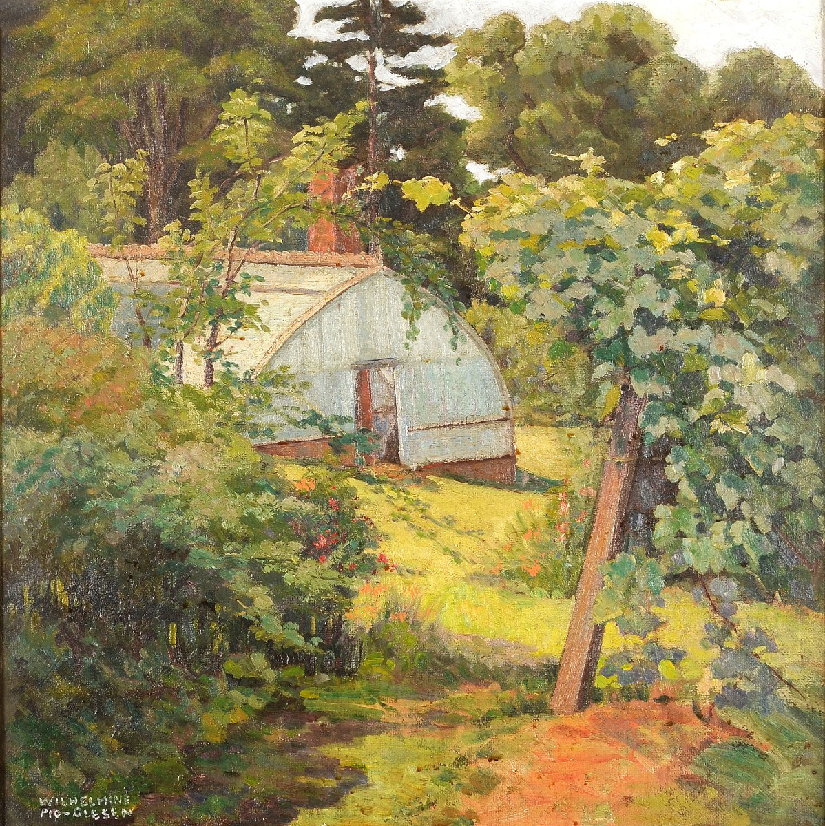 Wilhelmine Pio-olesen (1881-1963) L’entrée De La Serre - Danmark