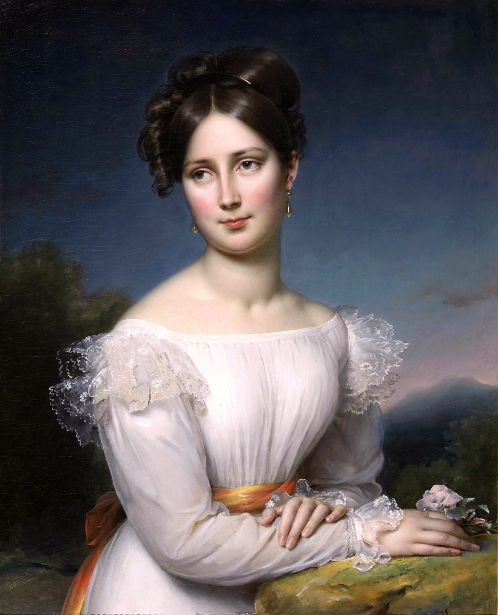 Paulin-guérin (1783-1855) Portrait Of Mademoiselle Mante (1799-1849) Of The Comédie Française-photo-2
