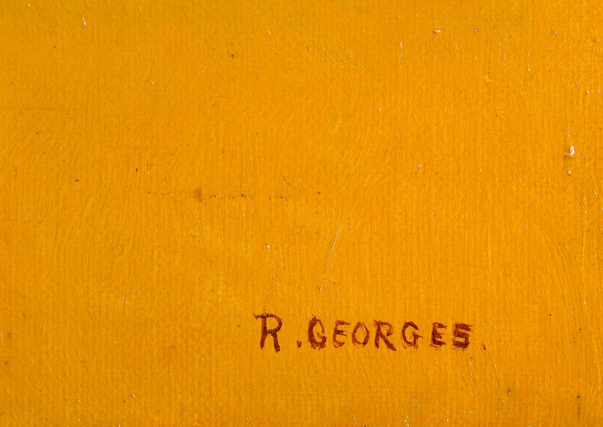 Raymonde Georges (XXe) Nature morte au crâne-photo-2