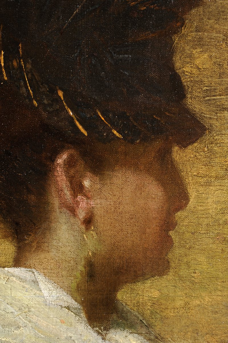 Geo (jean Geoffroy, Known As) (marennes 1853 – Paris 1924) Elegant Woman In Profile-photo-2