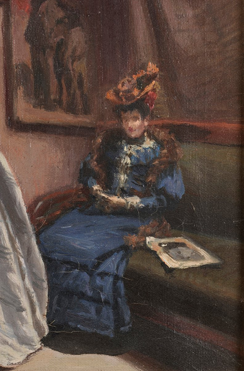 Louis Joseph Pottin (1849-1930) The Artist's Studio-photo-3