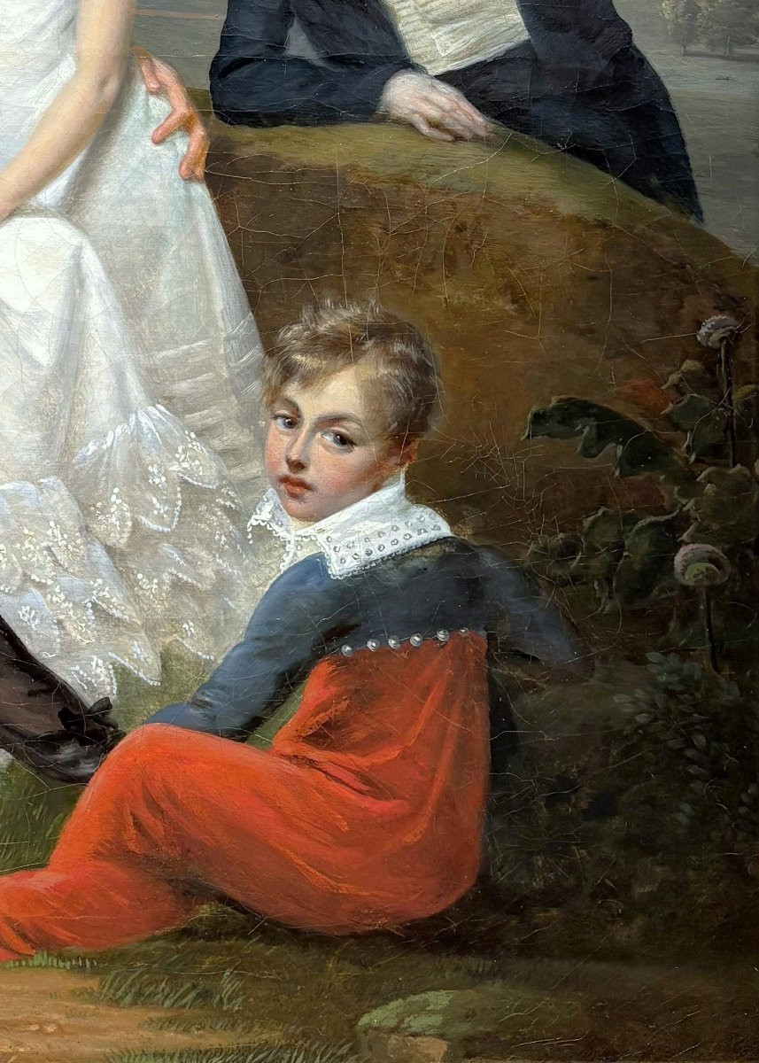 Ange-René Ravault (1766-1845) Portrait d’une famille de la région de Montargis ou de Pithiviers-photo-4