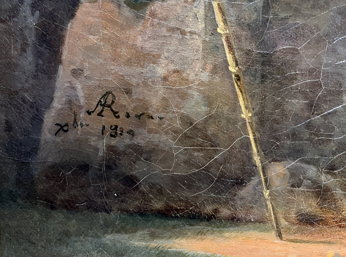 Ange-René Ravault (1766-1845) Portrait d’une famille de la région de Montargis ou de Pithiviers-photo-2