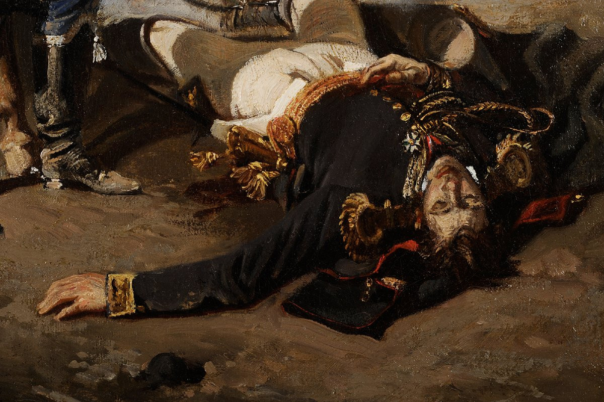 Edouard Armand-Dumaresq (1826-1895) Une mort glorieuse ou La mort du général Kirgener-photo-1
