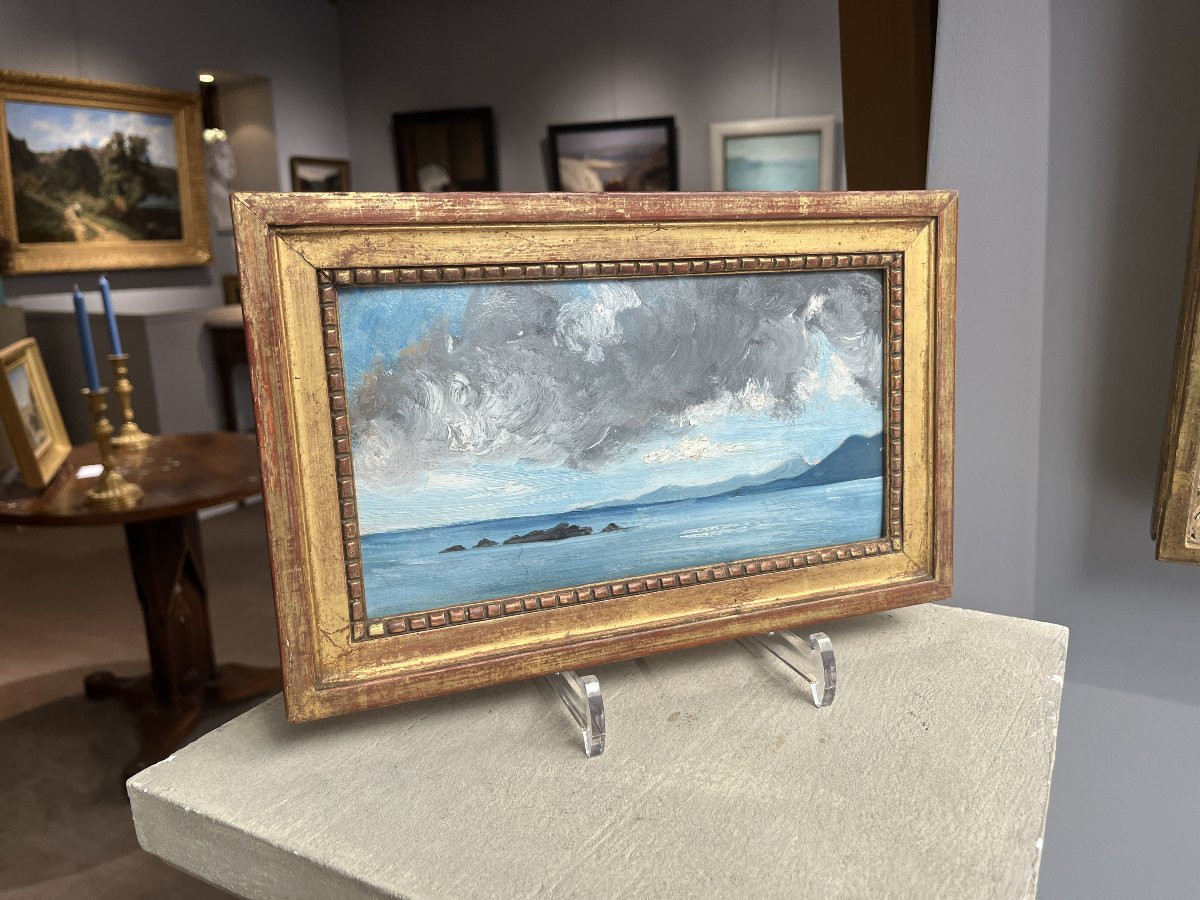 Etude de ciel et de mer - Ecole Française vers 1860-photo-3