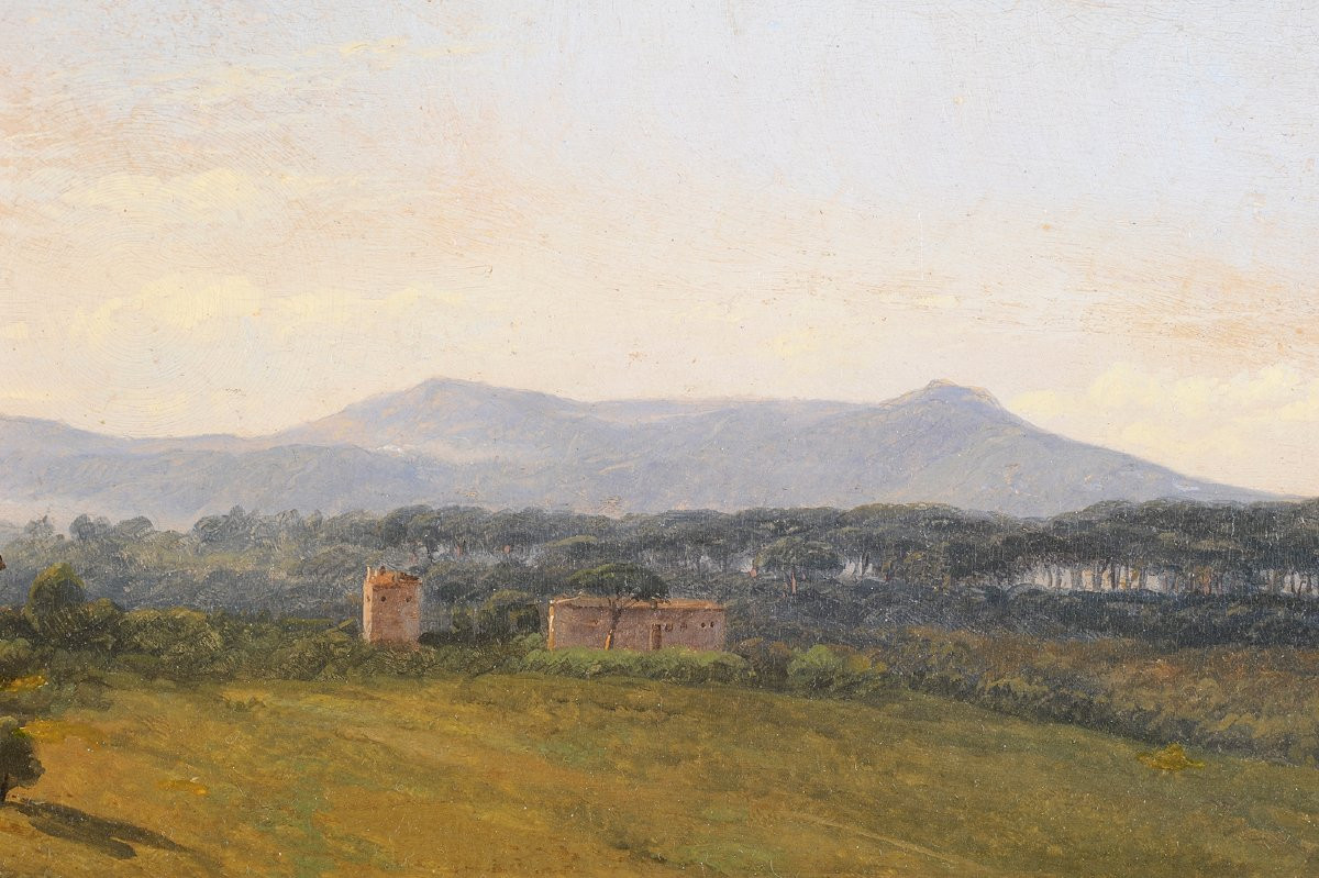 Att. To Simon Denis (1755-1813) View Taken From The Villa Borghese In Rome-photo-4