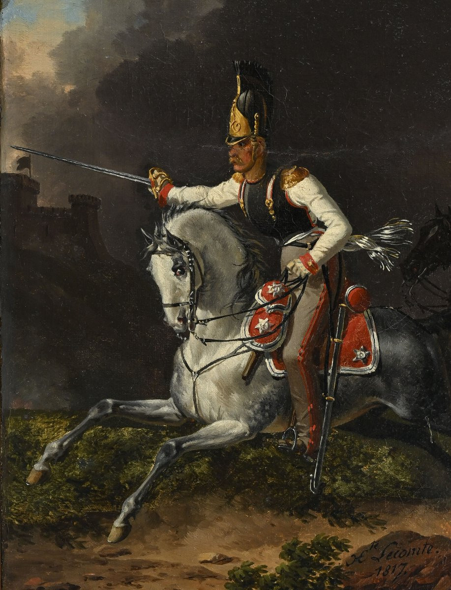 Hippolyte Lecomte (1781-1857) Colonel Of Russian Cuirassiers Cavalier Chevalier-photo-3