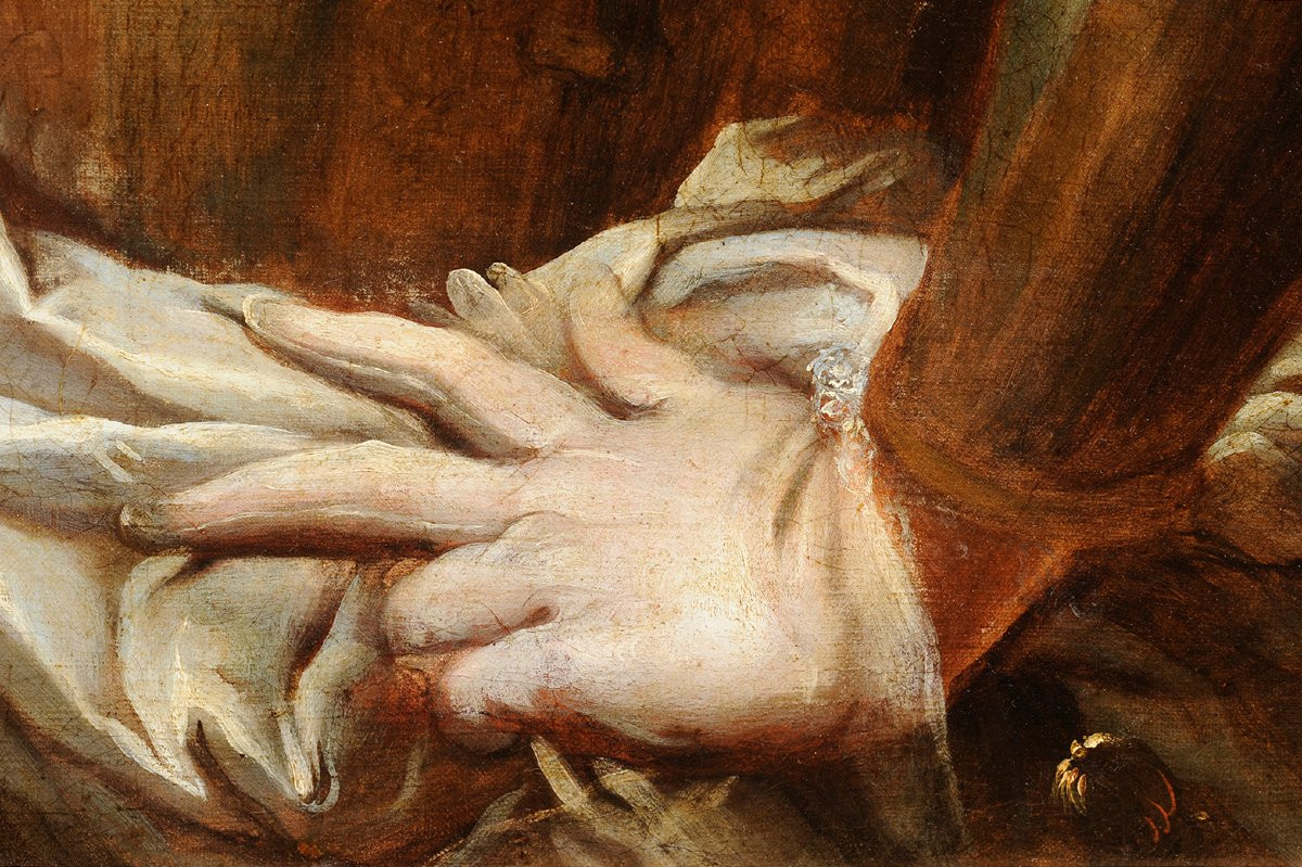 Att. à Dumont le Romain (1701-1781) Portrait d'homme en armure-photo-2