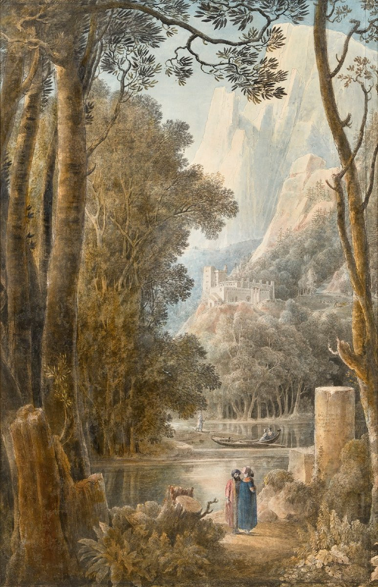Louis François Cassas (1756-1827) Paysage arcadien-photo-2