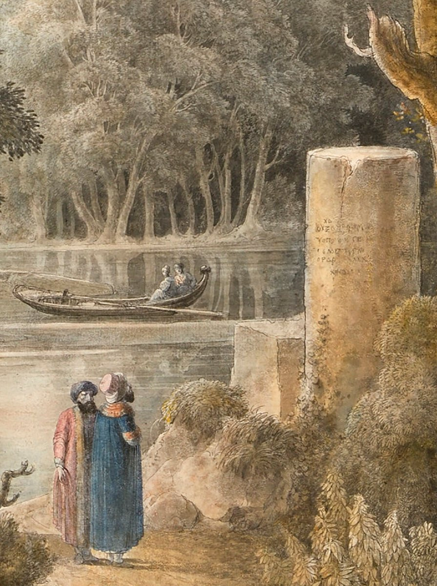 Louis François Cassas (1756-1827) Paysage arcadien-photo-1