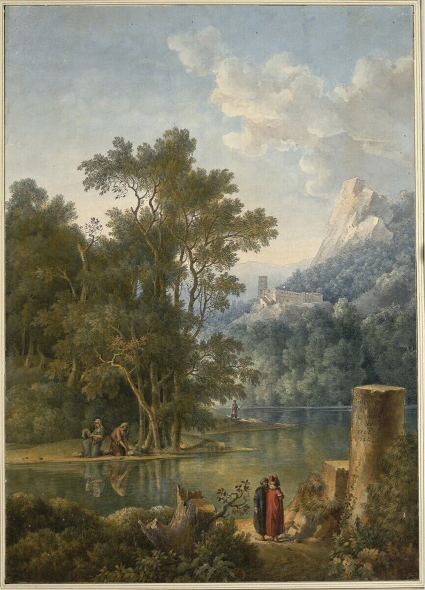 Louis François Cassas (1756-1827) Paysage arcadien-photo-2
