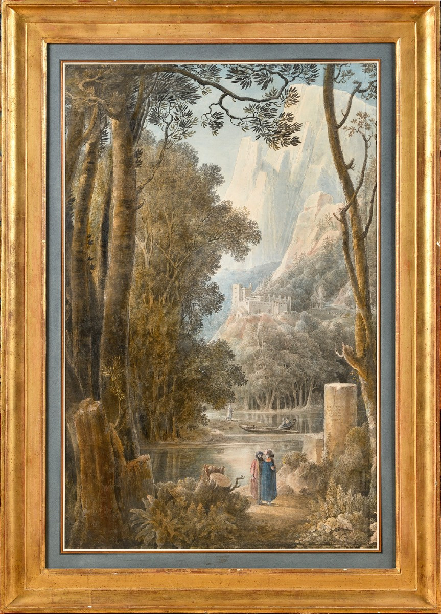 Louis François Cassas (1756-1827) Paysage arcadien