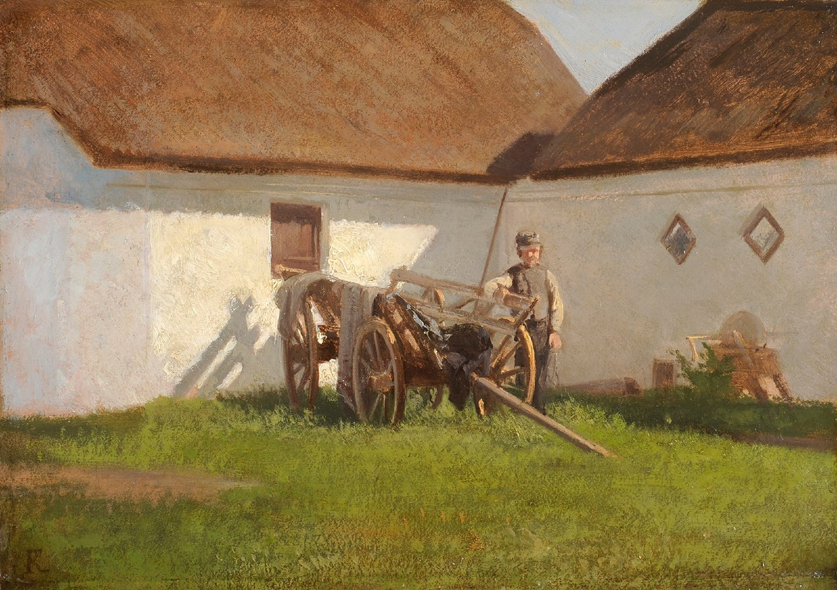 Frédérik Rohde (1816 -1886) La pause du jeune fermier - Danish