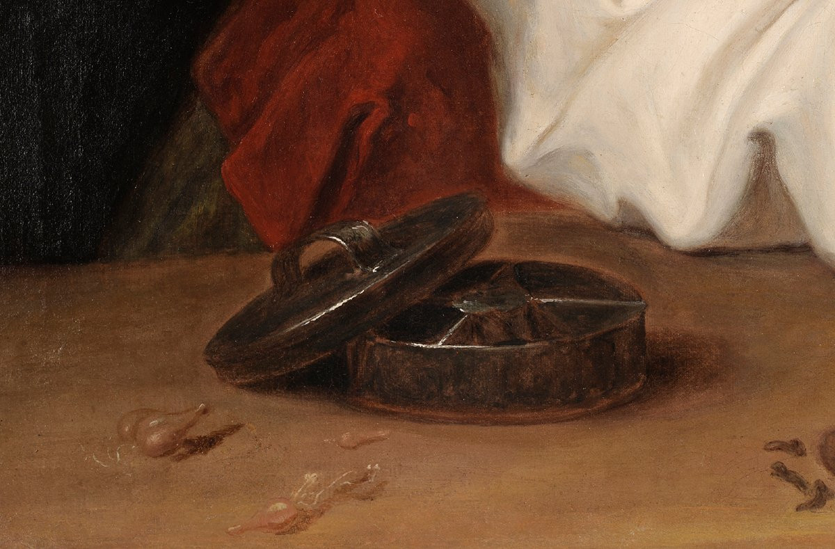 Jean-baptiste Santerre (1651-1717) The Cabbage Cutter - Portrait Of A Woman-photo-4