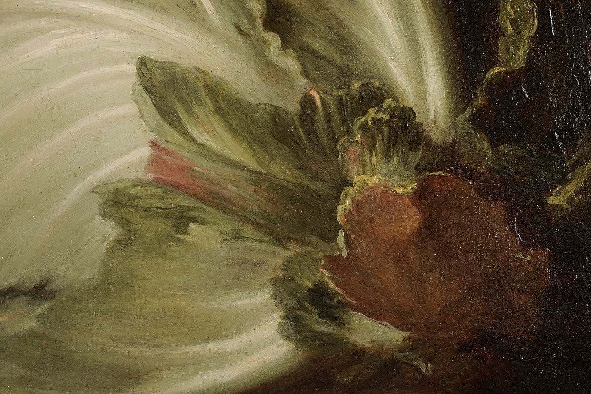 Jean-baptiste Santerre (1651-1717) The Cabbage Cutter - Portrait Of A Woman-photo-1