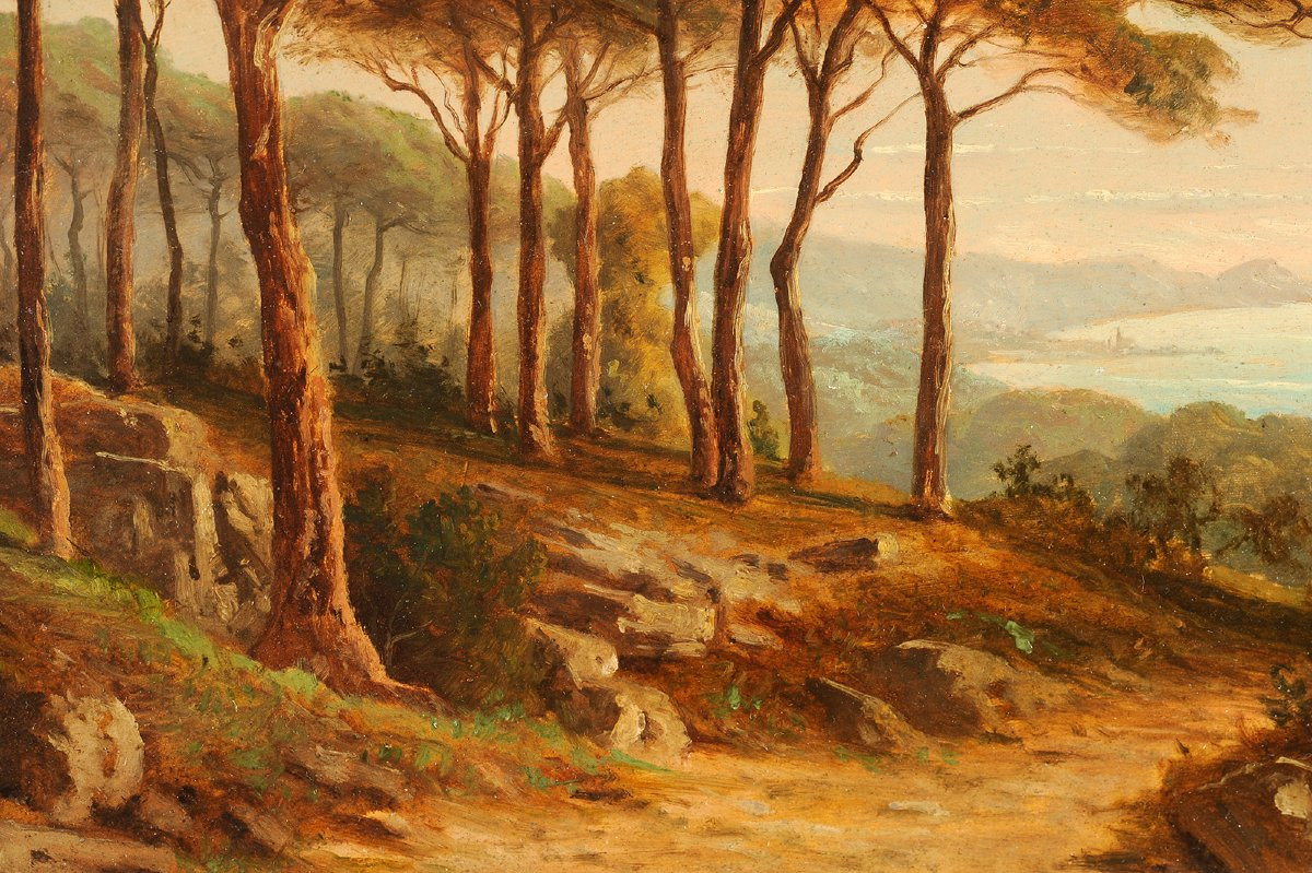 Antoine-claude Ponthus-cinier (1812-1885) Mediterranean Shoreline-photo-3