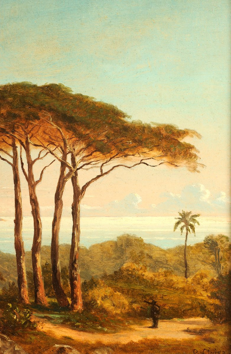 Antoine-claude Ponthus-cinier (1812-1885) Mediterranean Shoreline-photo-4