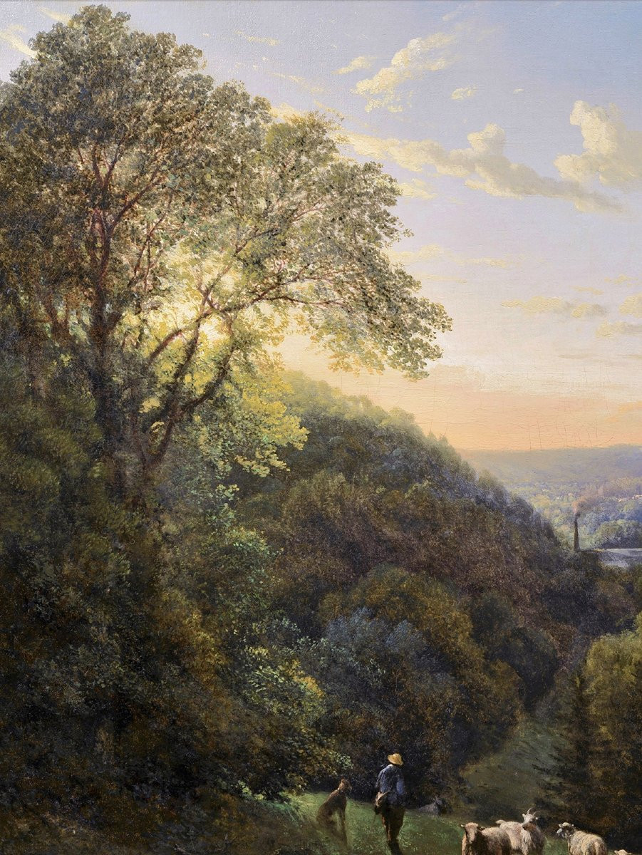 Charles-joseph Kuwasseg (1802-1877) The Hillsides Of The Seine In Normandy ?-photo-2