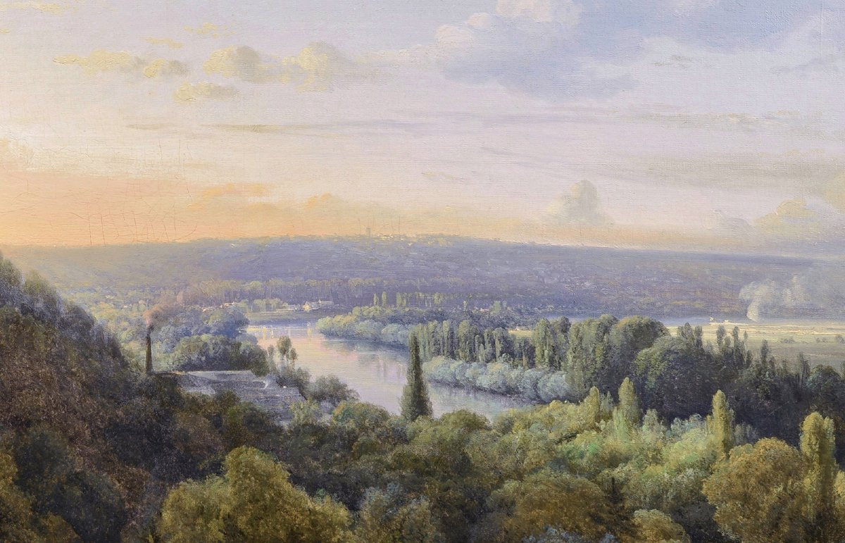 Charles-joseph Kuwasseg (1802-1877) The Hillsides Of The Seine In Normandy ?-photo-4