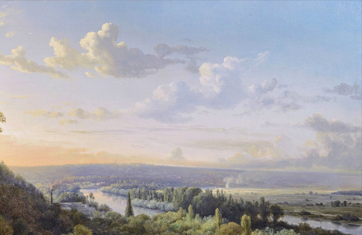 Charles-joseph Kuwasseg (1802-1877) The Hillsides Of The Seine In Normandy ?-photo-1
