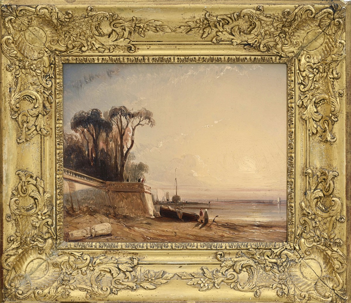 Eugène Le Poittevin (1806-1870) Sunset By The Sea