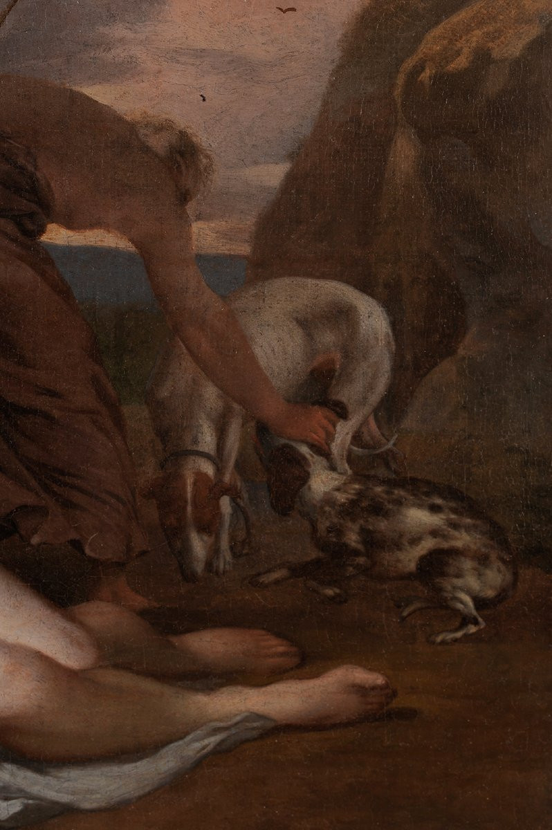 Barend Graat (1628-1709) Diane chasseresse et ses chiens nu Chasse-photo-1