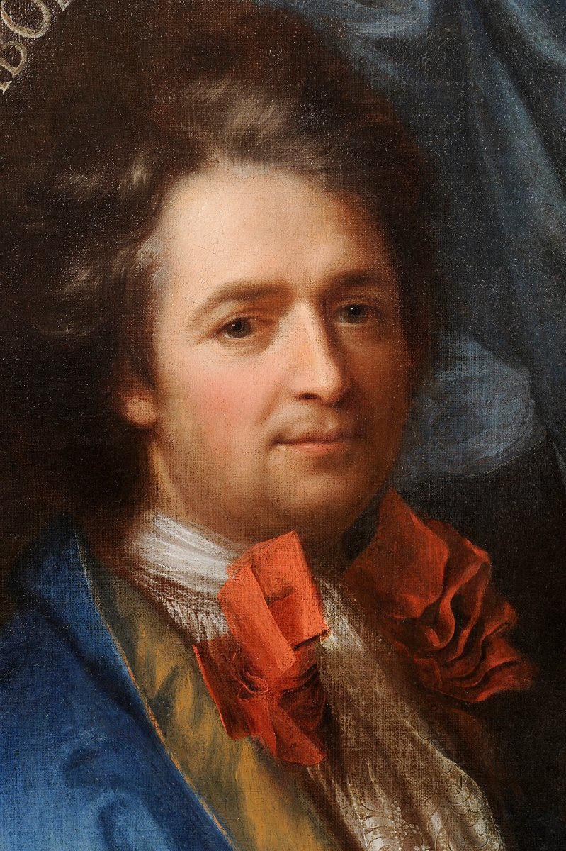 Jean-baptiste Santerre (1651-1717) Portrait Of A Couple-photo-4
