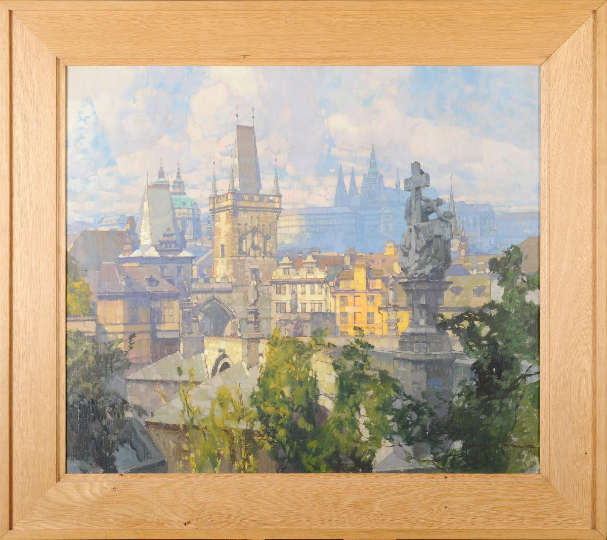 Jaroslav Šetelík (1881-1955) Vue de Prague Praha Setelik République Tchèque-photo-2