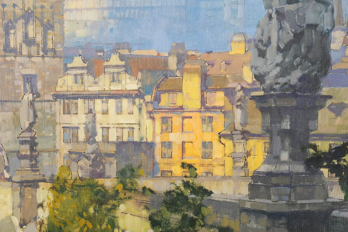 Jaroslav Šetelík (1881-1955) Vue de Prague Praha Setelik République Tchèque-photo-3