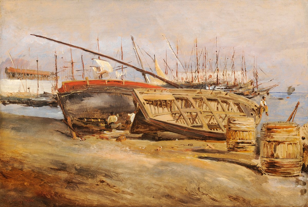 Gabriele Smargiassi (1798-1882) Le calfatage des bateaux