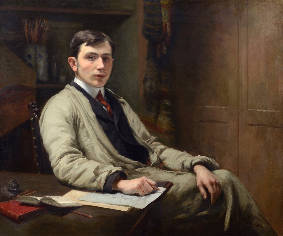Auguste Delécluse (1855-1928) Portrait du fils de l’artiste, Eugène Delécluse Roubaix