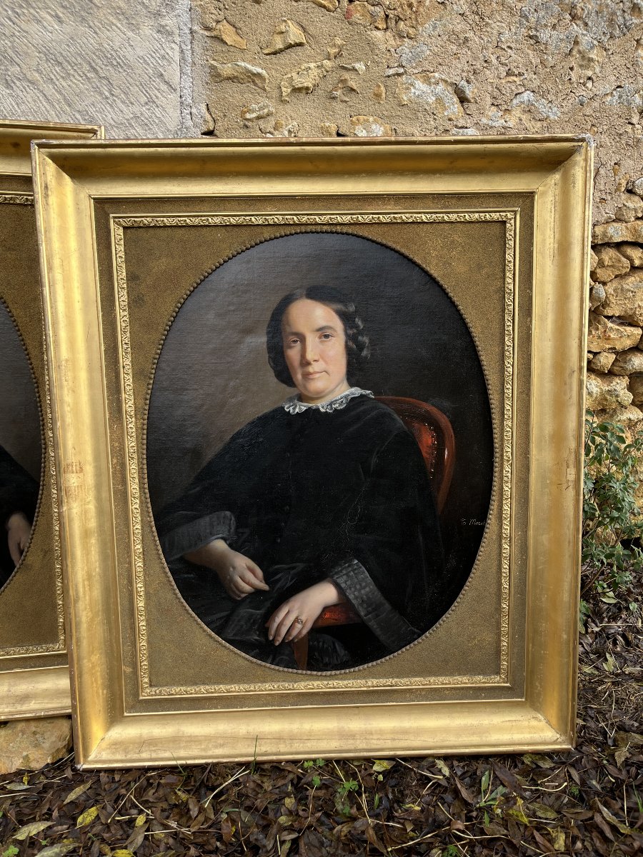 Théophile Morel (c.1810-1896) 4 grands portraits de famille-photo-4